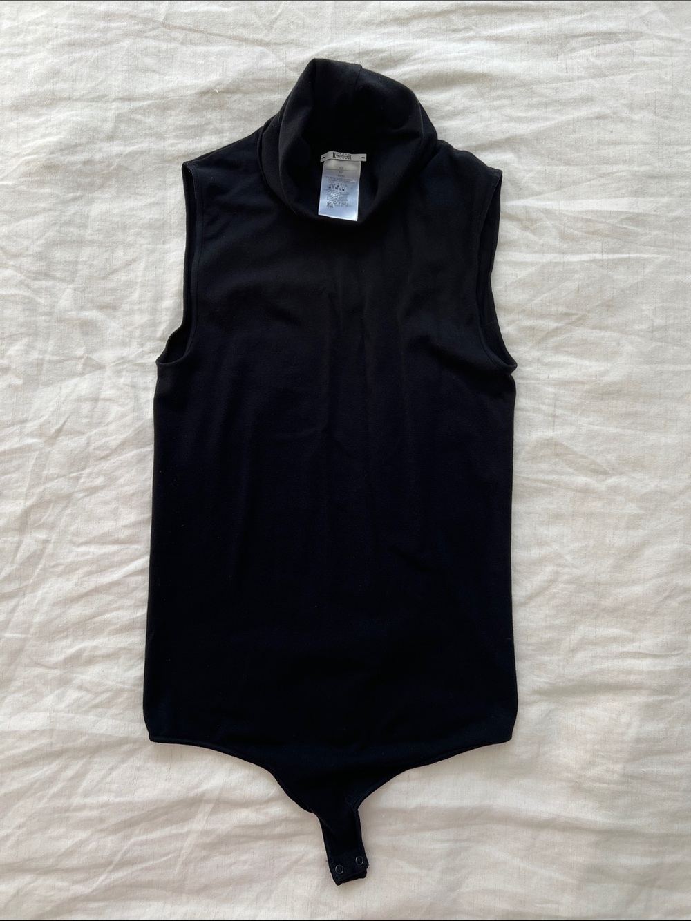 Wolford Black Sleeveless Turtleneck Bodysuit